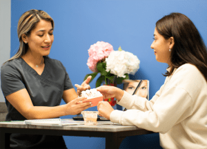 staff with a patient